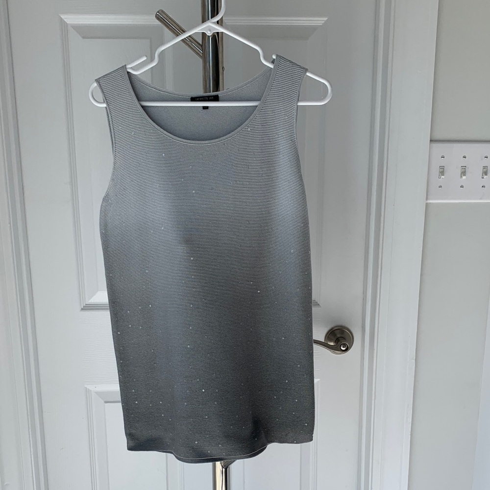 Lafayette 148 New York Ombre Knit Tank Top, size M.